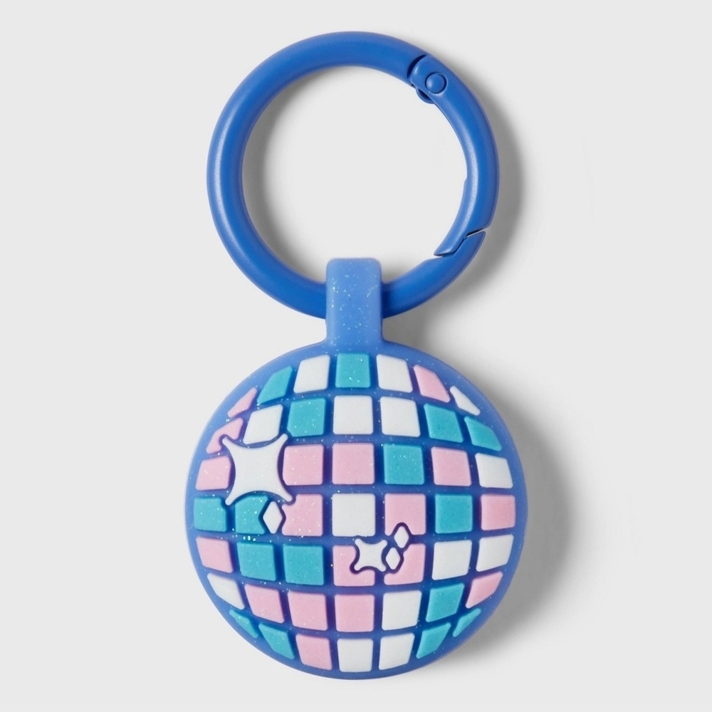 Heyday Blue and Pink Checkered AirTag Holder